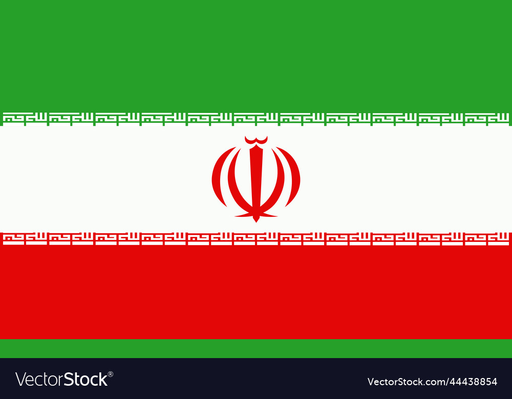 State Flag Of The Islamic Republic Of Iran Vector Image