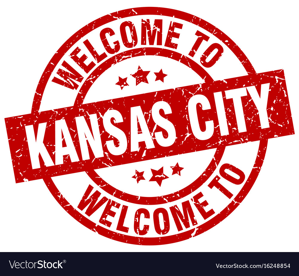 Welcome to kansas city red stamp Royalty Free Vector Image