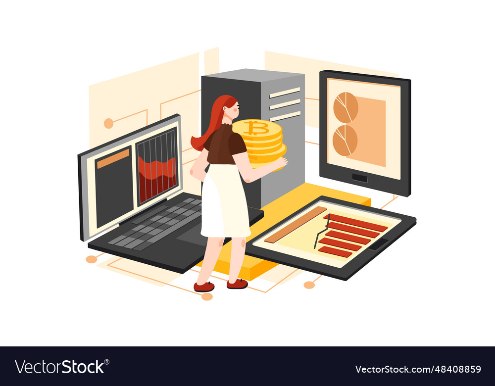 Big data processing Vector Image Big data processing