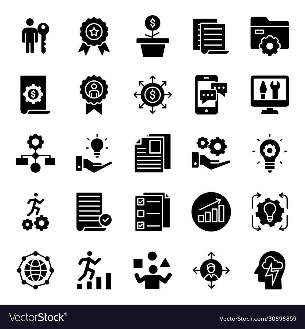 Business filled pack vector image Business filled pack