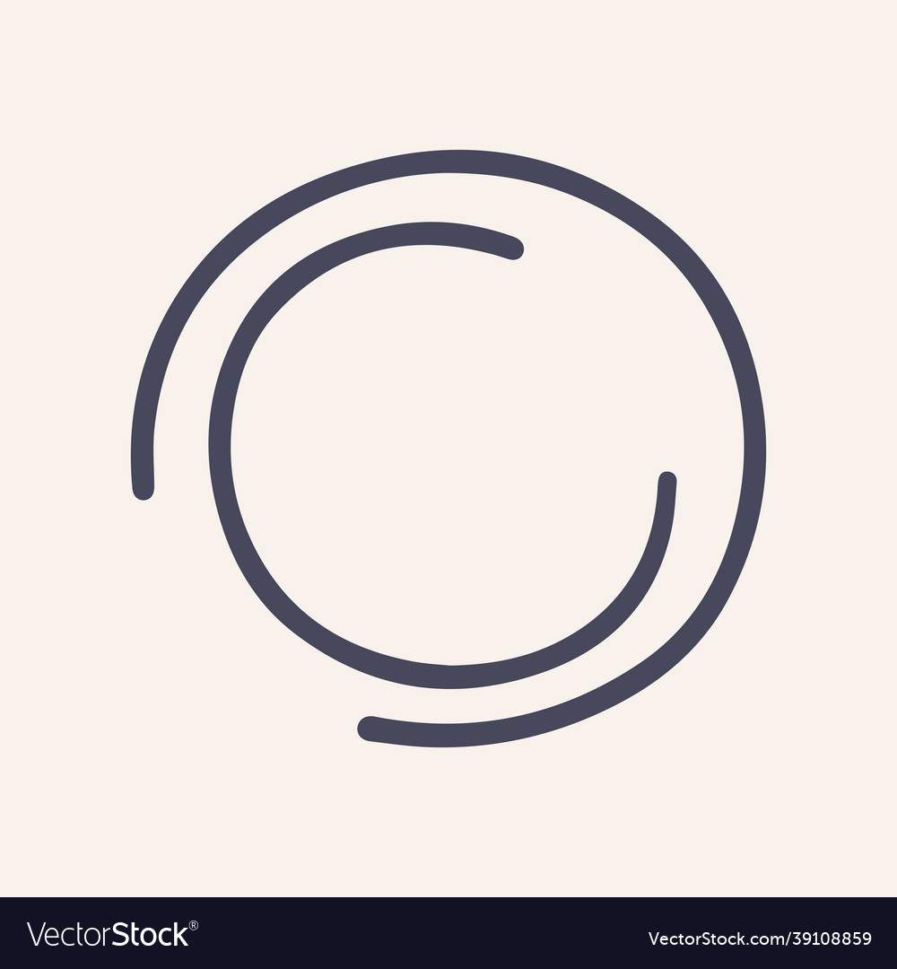 Circle loading color doodle simple icon vector image Circle loading color doodle simple icon