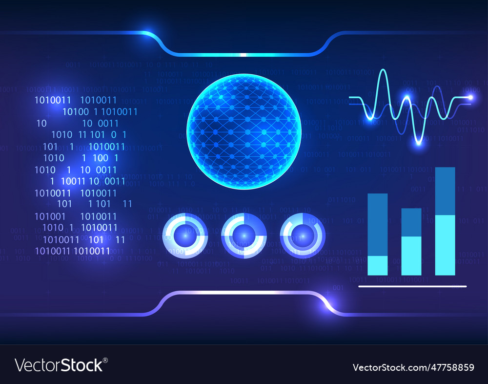 Concept of screen technology showcases a central Vector Image