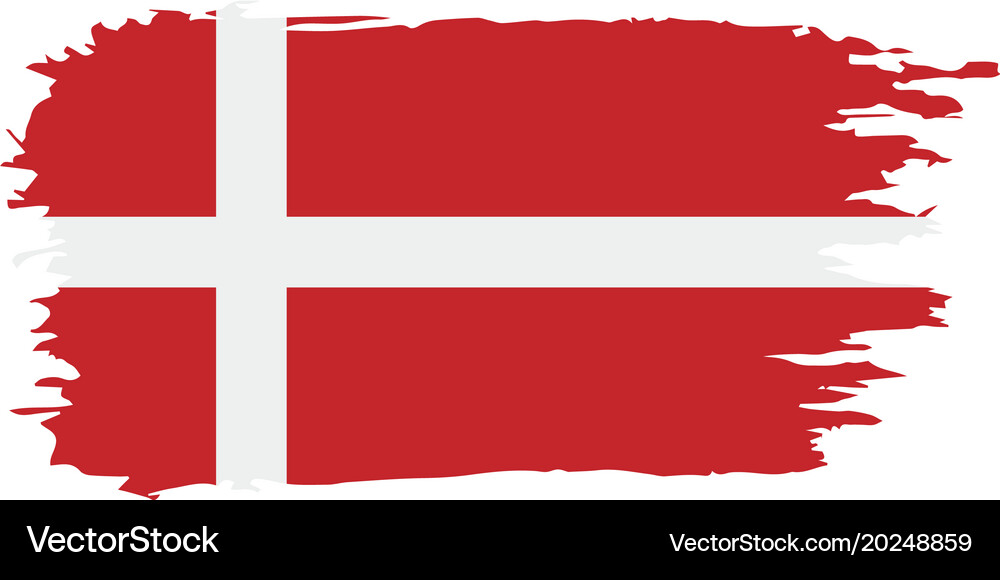 Denmark flag Royalty Free Vector Image - VectorStock