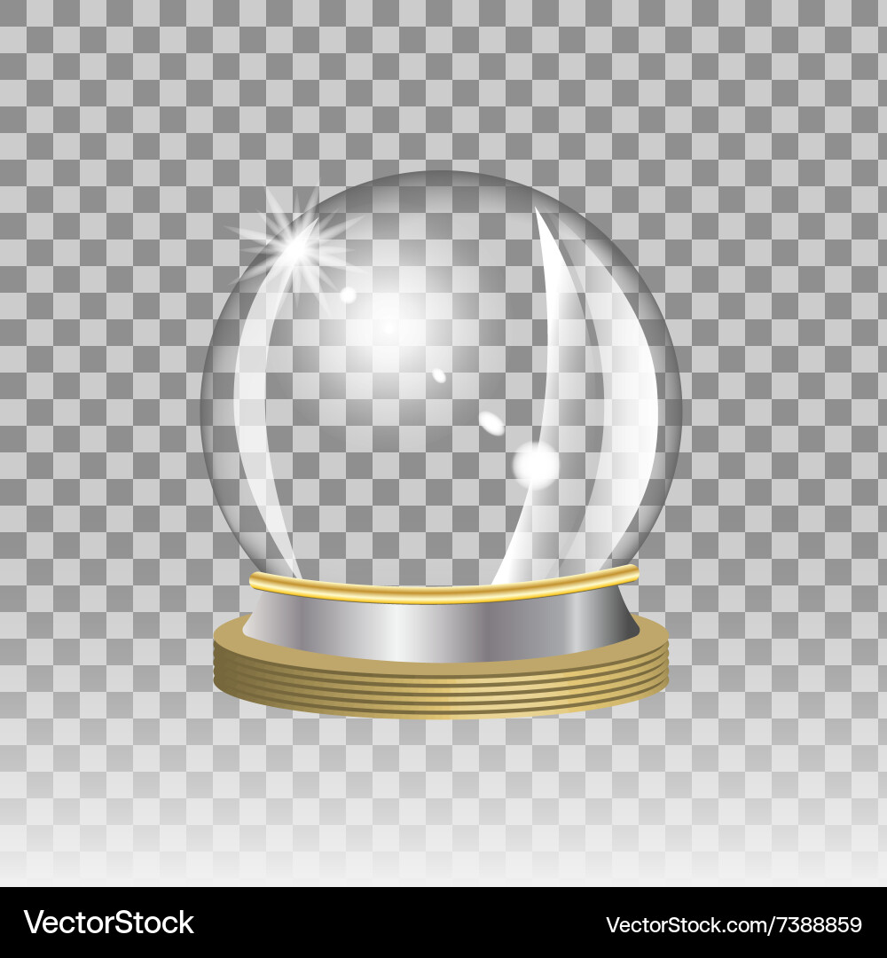 Empty snow globe Royalty Free Vector Image - VectorStock