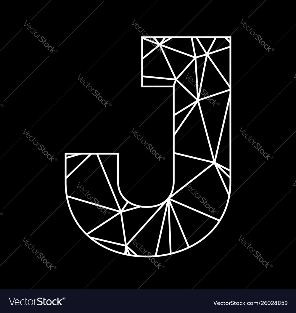 J geometric triangle block chain font