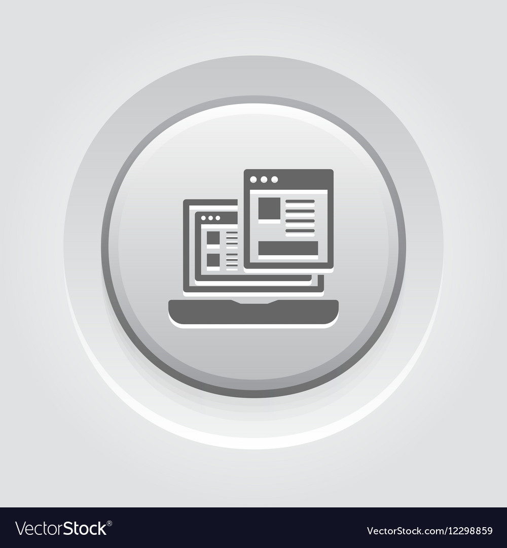 Landing page icon grey button design