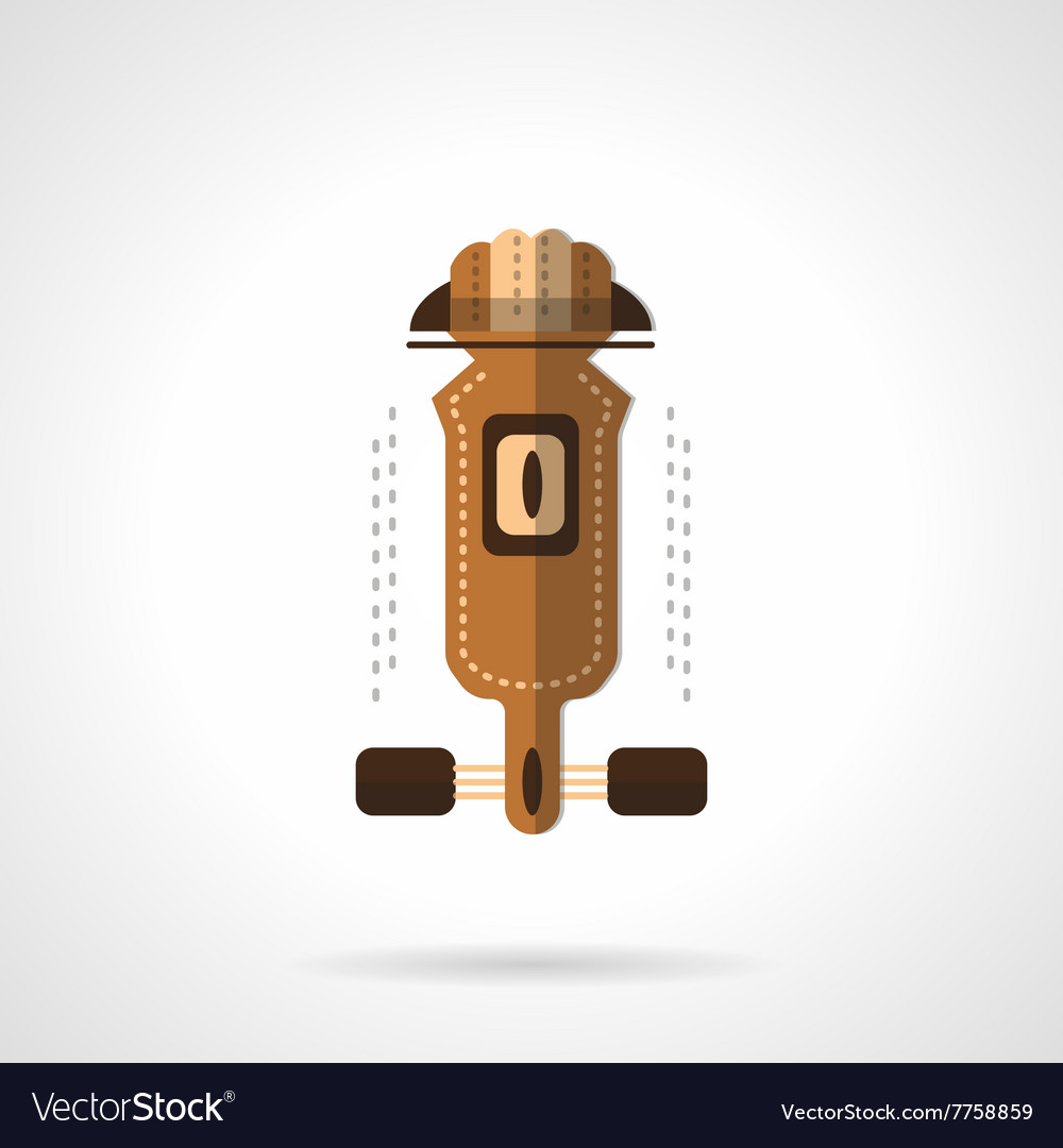 Longboard flat color design icon