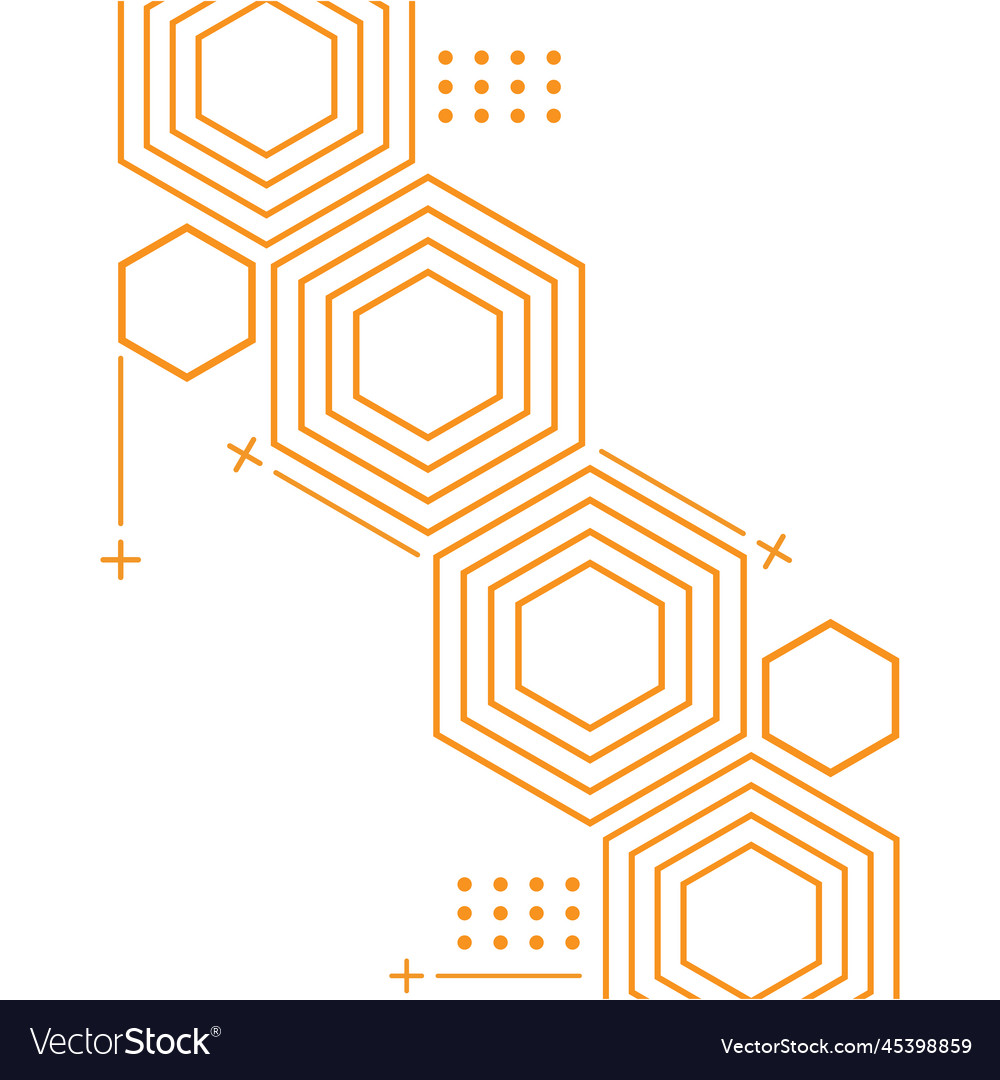 Modern geometric hexagonal shape design