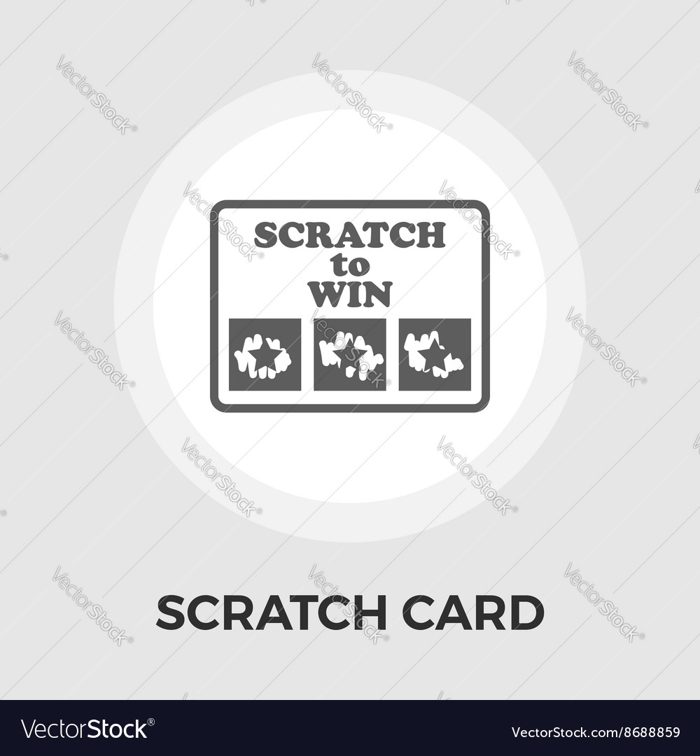 Scratch card flat icon