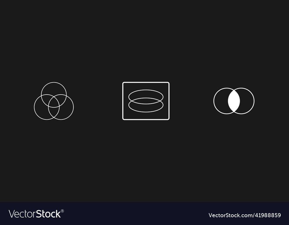 Set of retrowave design elements circles