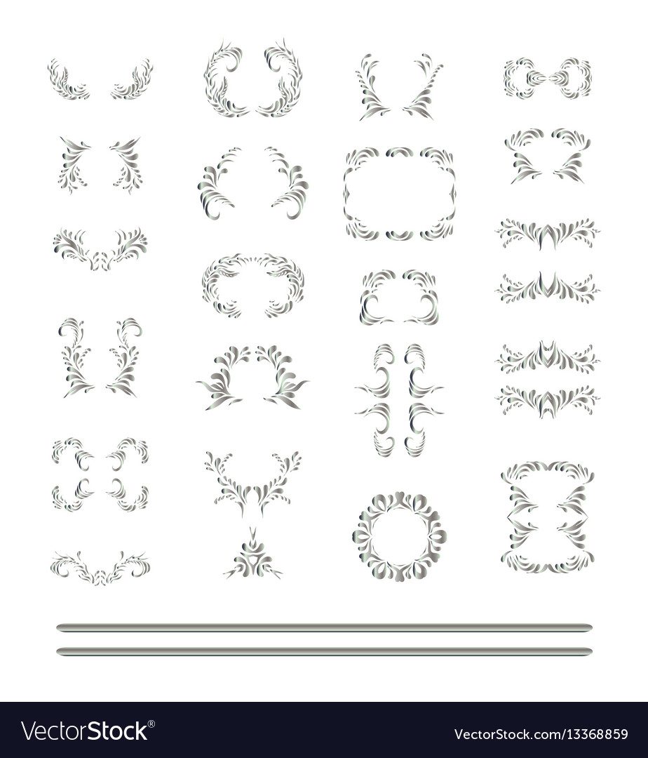 Set of silver element