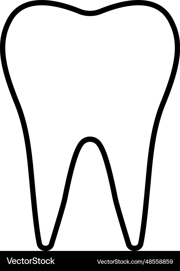 Sign icon tooth shape dental icons Royalty Free Vector Image