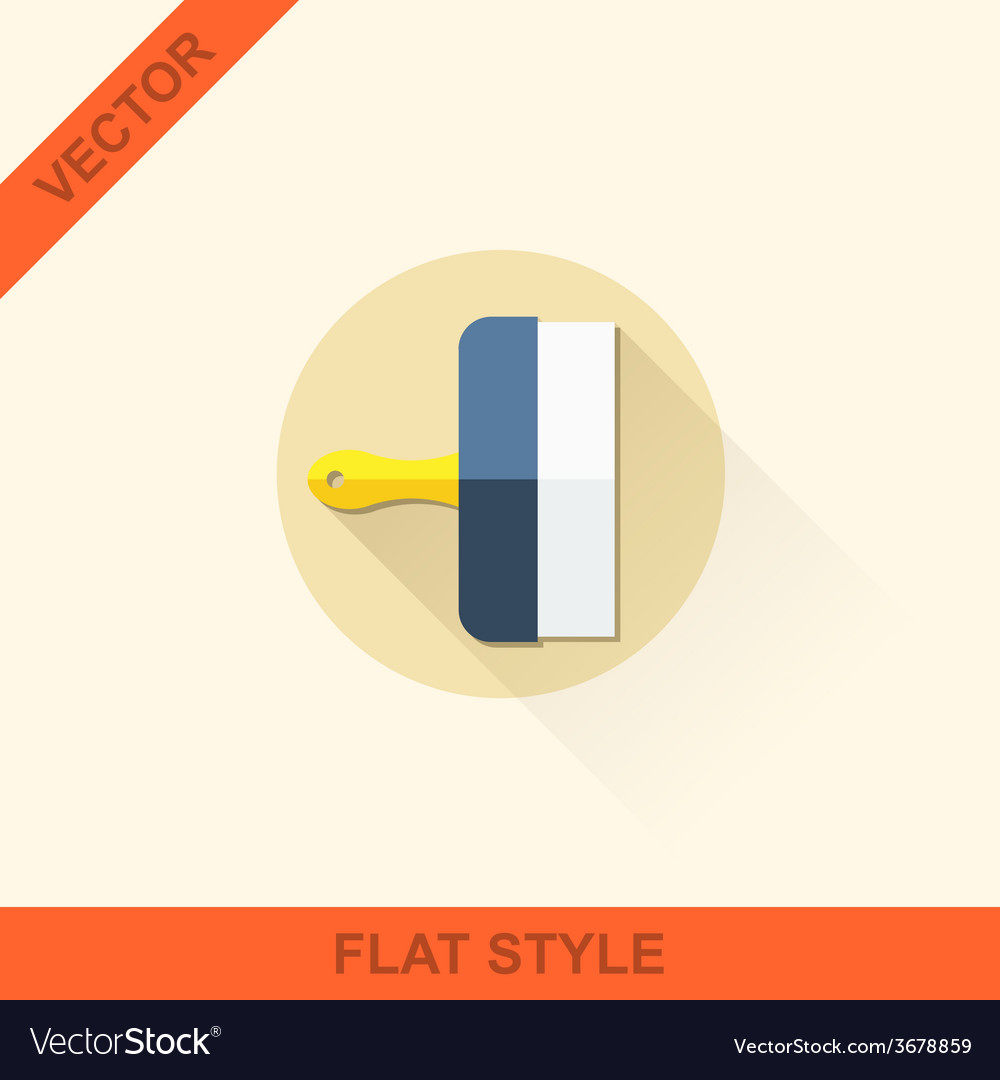 Spatula in a flat style with shadow
