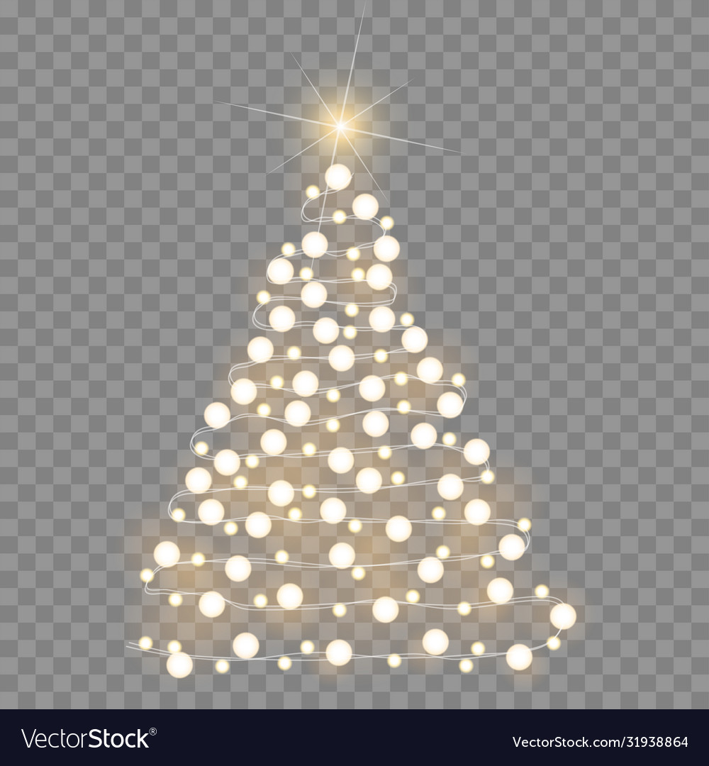 Abstract bokeh background with christmas tree vector image Abstract bokeh background with christmas tree