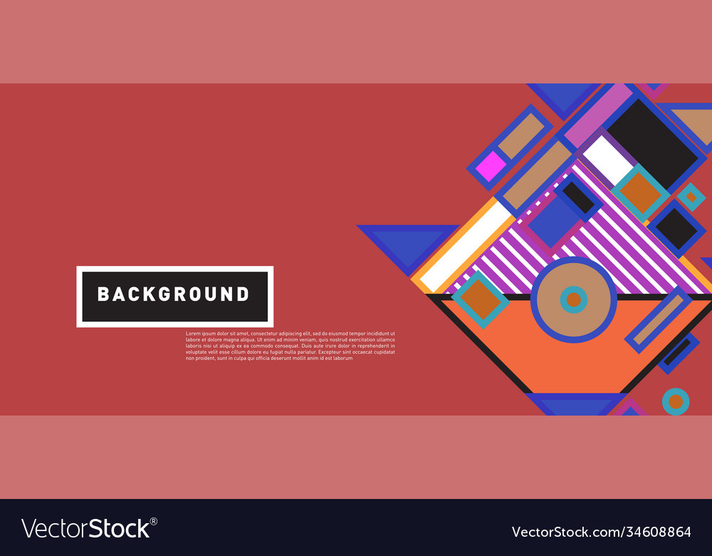 Abstract colorful rectangle background for banner Vector Image Abstract colorful rectangle background for banner