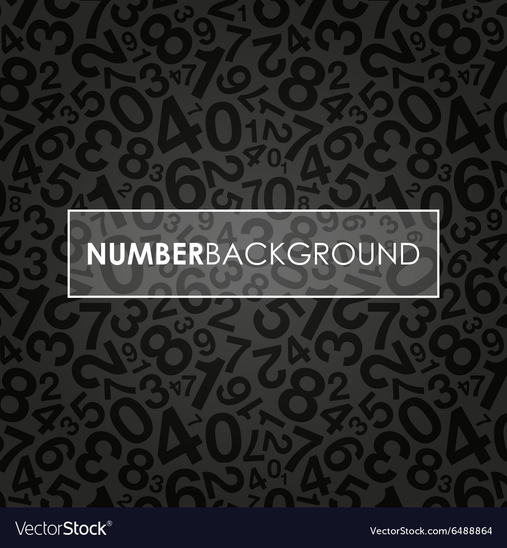Black Number Pattern Background