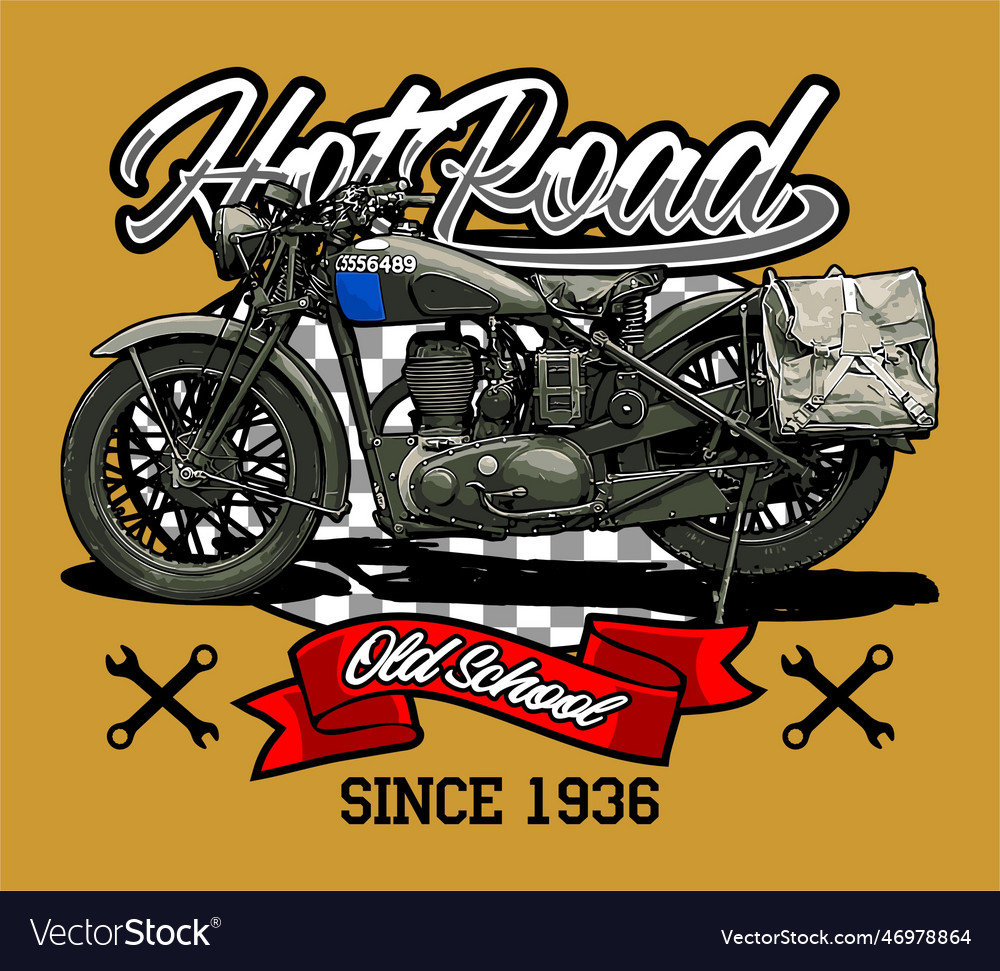 Classic motorcycle template for design needs