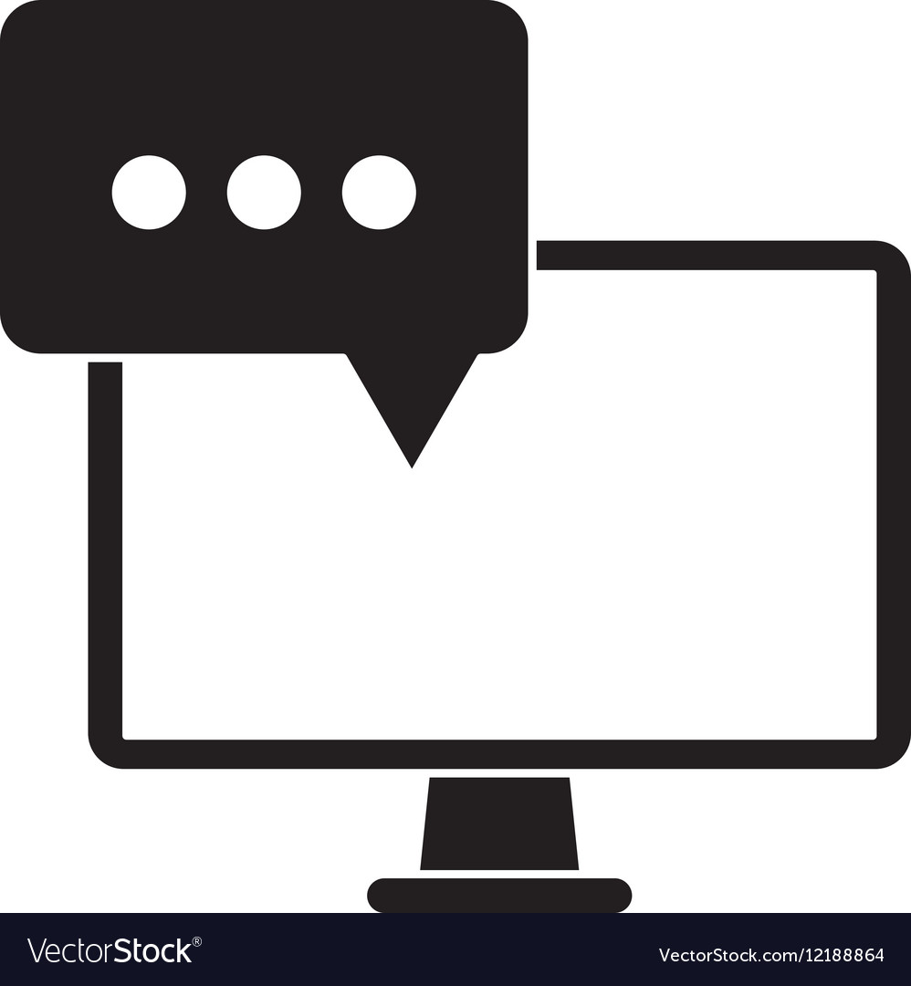 Computer communication message bubble speak