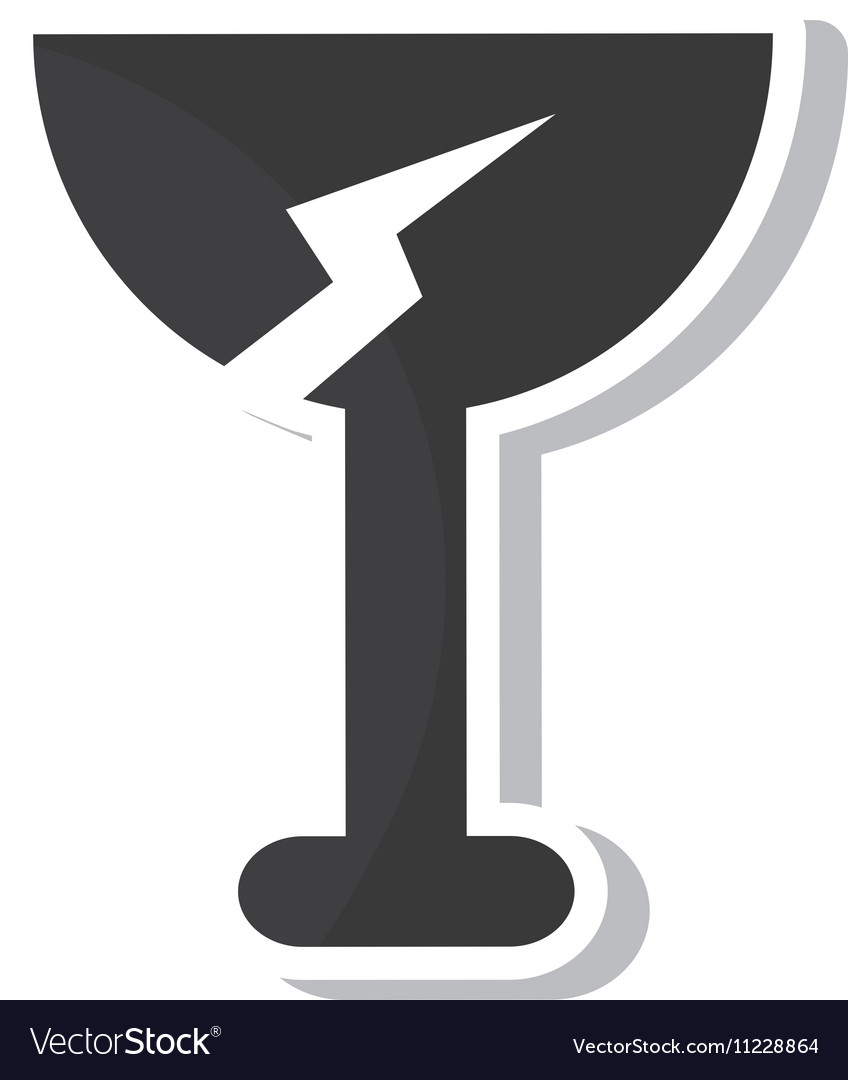 Cup fragile symbol isolated icon