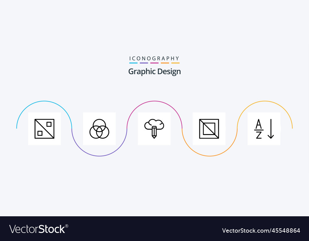 Design line 5 icon pack including pencil sort