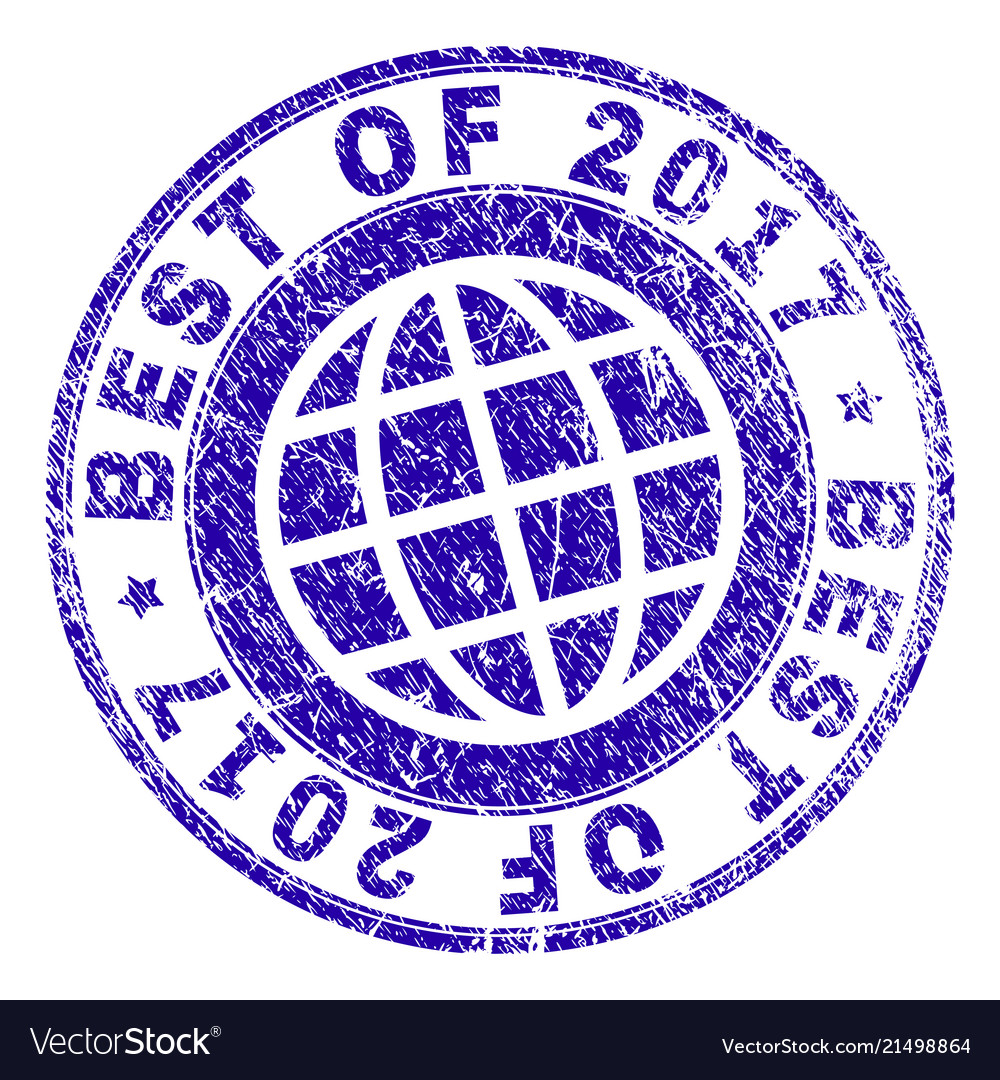 Grunge textured best of 2017 stamp seal