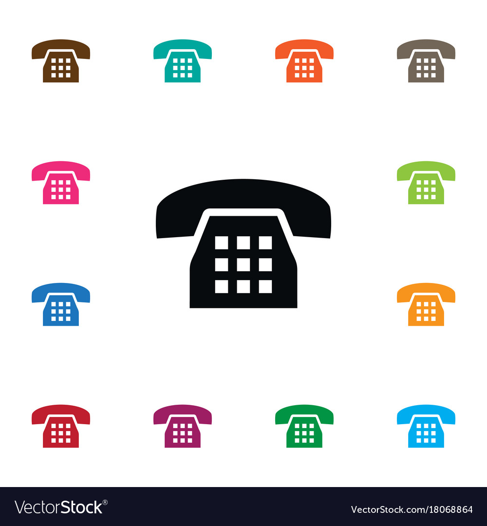 Isolated dial icon call element can