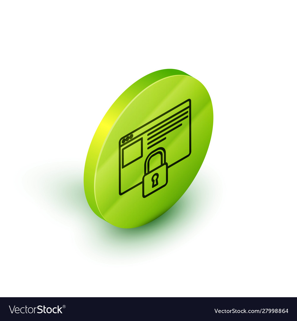 Isometric line secure your site with https ssl vector image Isometric line secure your site with https ssl