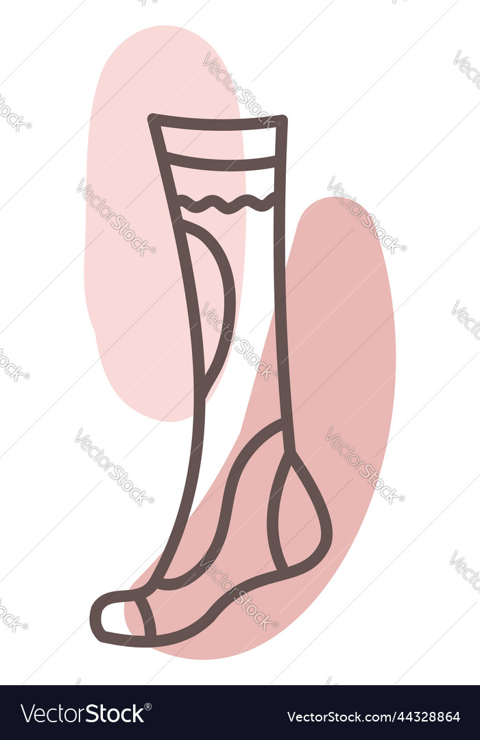 Long sock on a white background