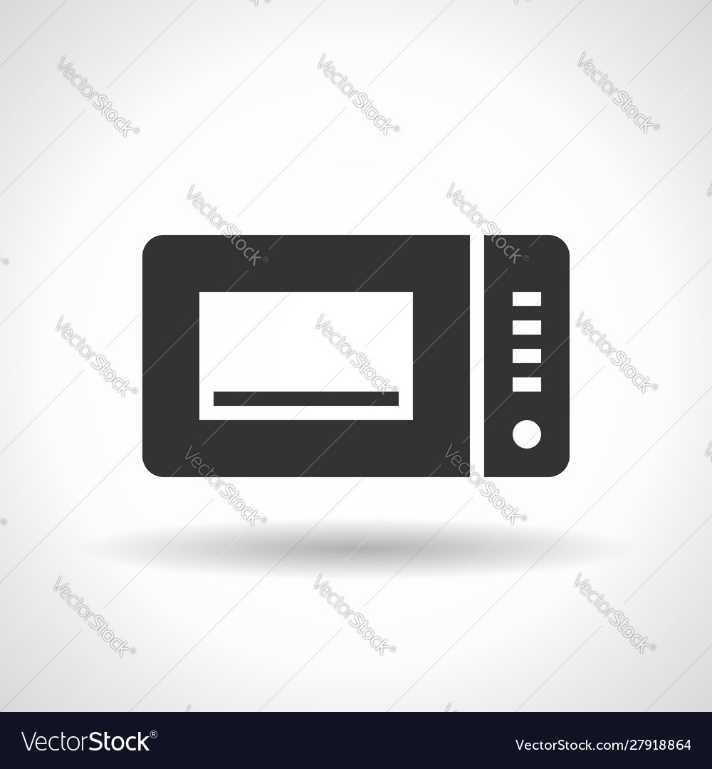 Monochromatic microwave icon with hovering effect vector image Monochromatic microwave icon with hovering effect