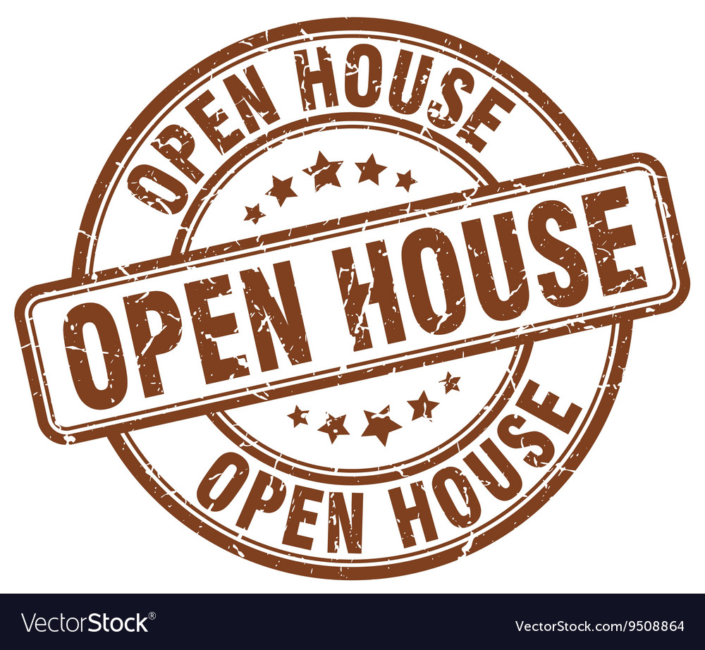 Open house stamp Royalty Free Vector Image - VectorStock