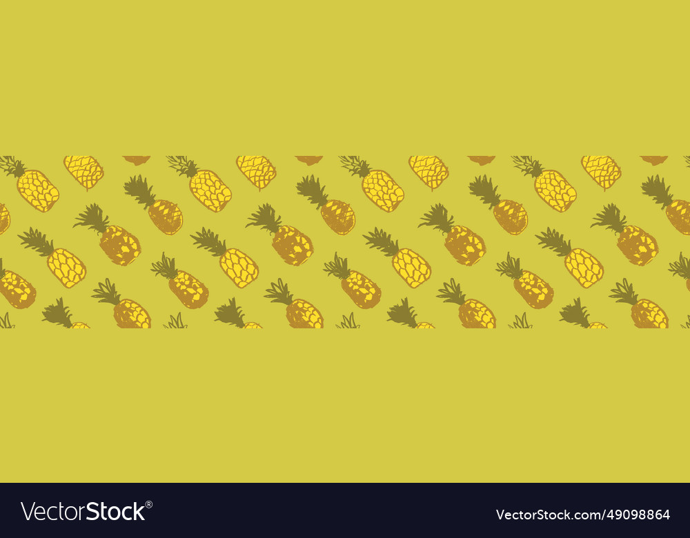 Pineapple pattern with pineapples vector image Pineapple pattern with pineapples
