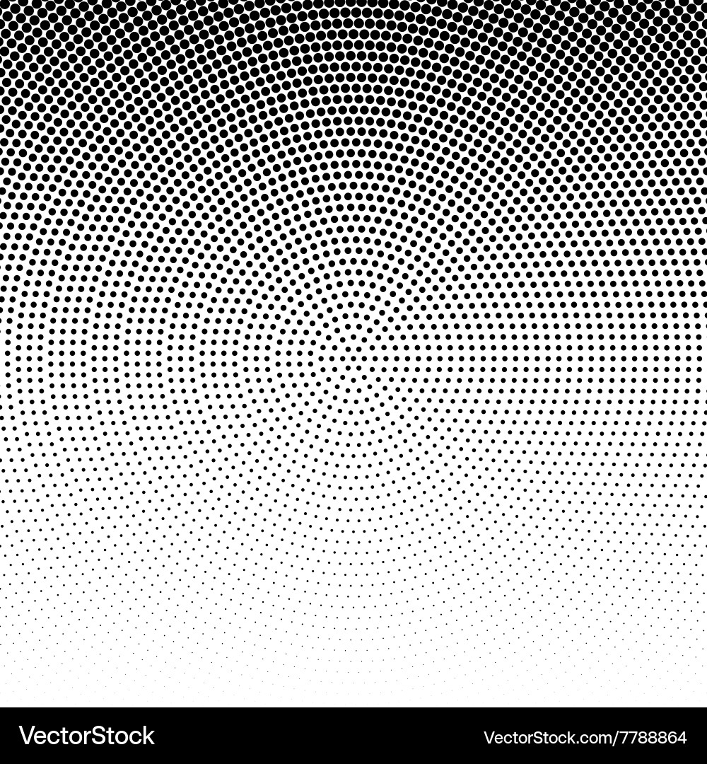 Radial halftone black background pattern Vector Image
