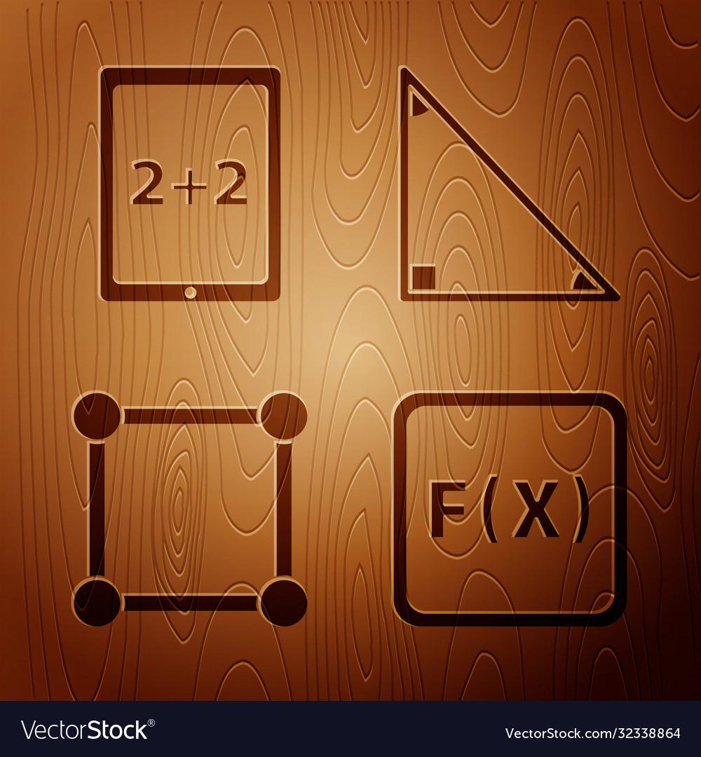 Set function mathematical symbol tablet vector image Set function mathematical symbol tablet