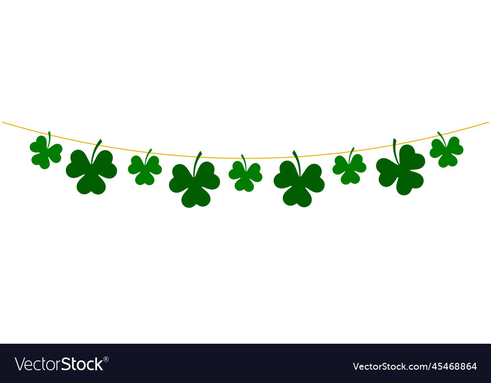 Shamrock garland for st patrick day