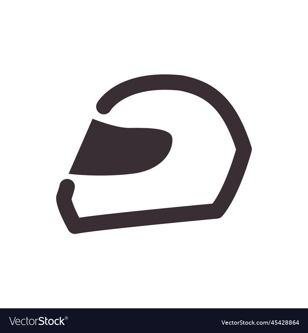 Sport helm line icon logo Royalty Free Vector Image