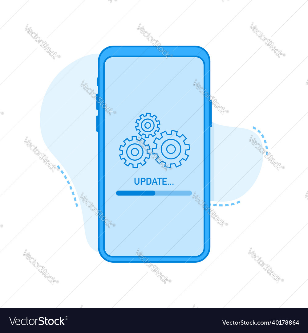 System software update data or synchronize vector image System software update data or synchronize