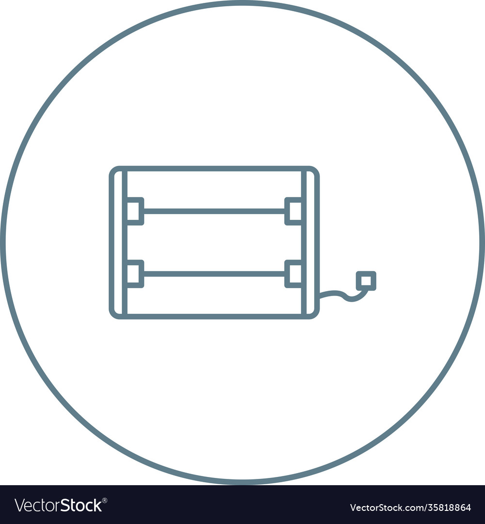 Unique electric heater line icon