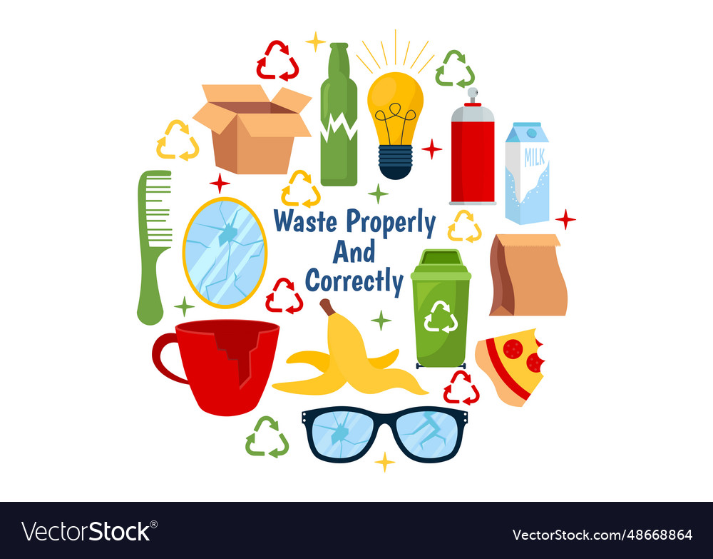 Waste properly and correctly with demonstration