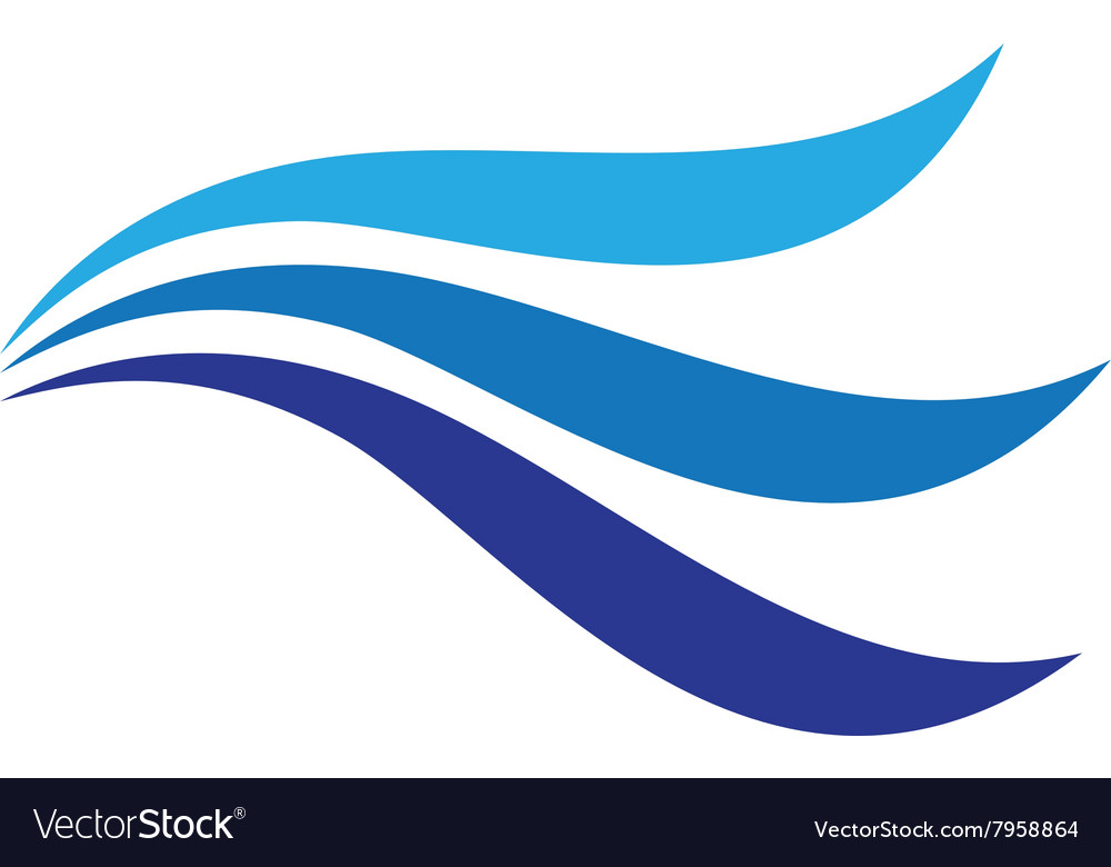 Water wave logo template