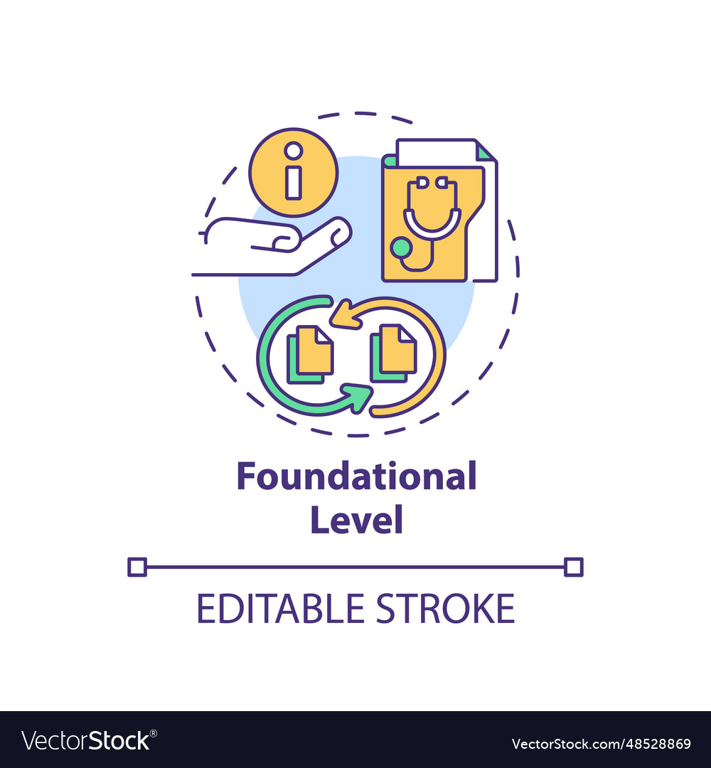 2d customizable thin line icon foundational level vector image 2d customizable thin line icon foundational level