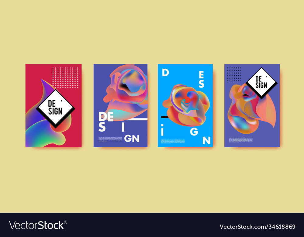 Abstract colorful liquid and fluid pattern Vector Image Abstract colorful liquid and fluid pattern