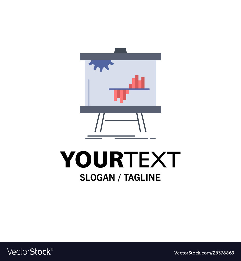 Business chart data graph stats flat color icon Vector Image Business chart data graph stats flat color icon