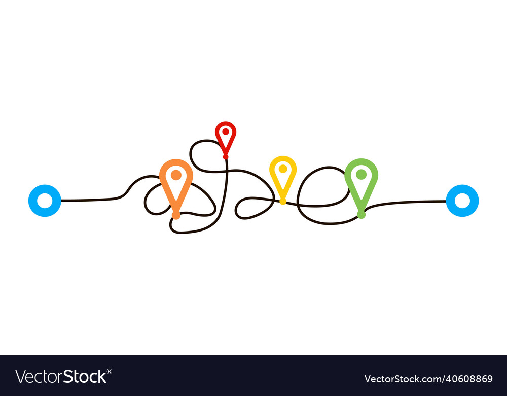 Confusing paths routes isolated on white vector image Confusing paths routes isolated on white