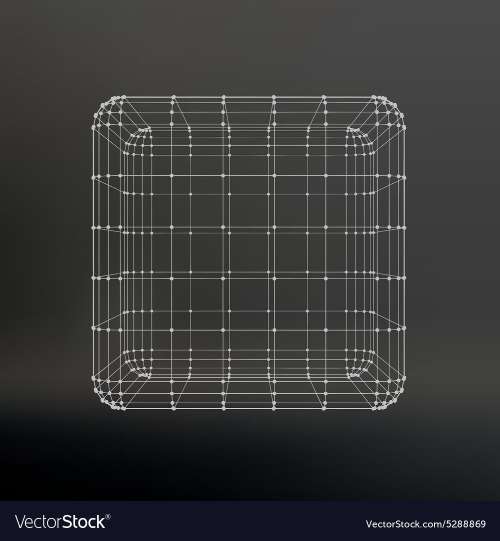 Cube of lines and dots