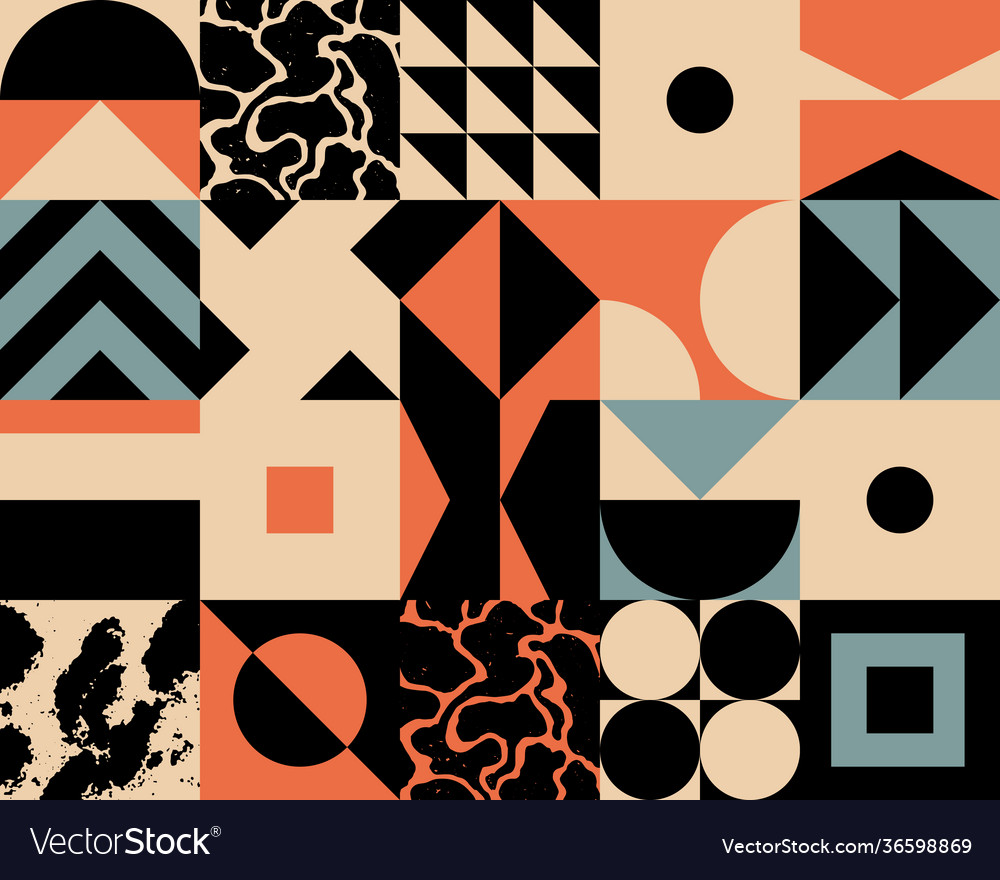Deconstructed abstract pattern design vector image Deconstructed abstract pattern design
