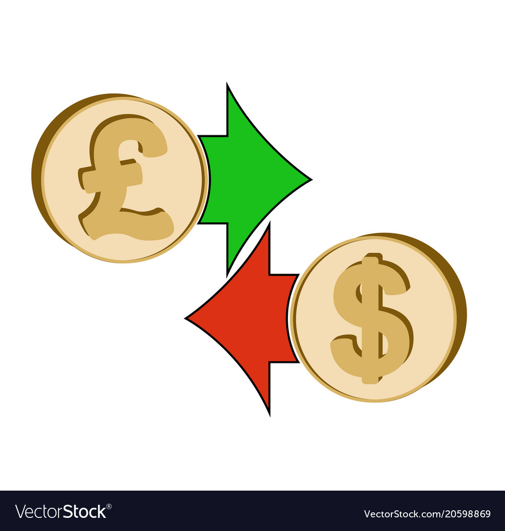 exchange-british-pound-to-dollar-royalty-free-vector-image