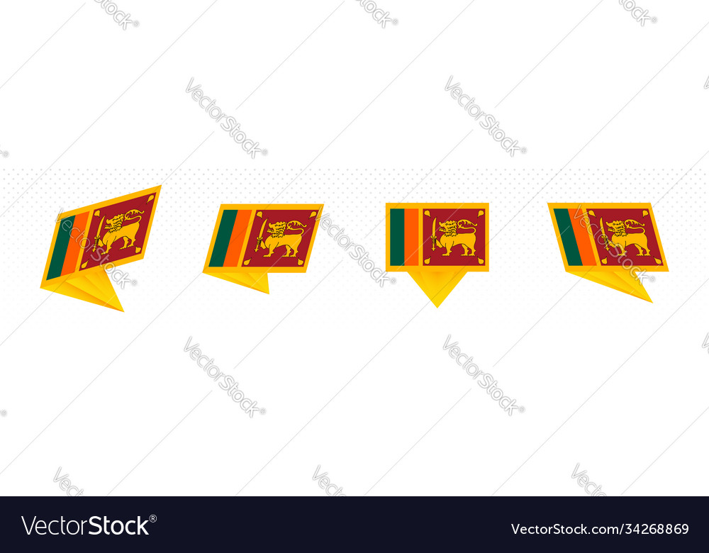 Flag sri lanka in modern abstract design