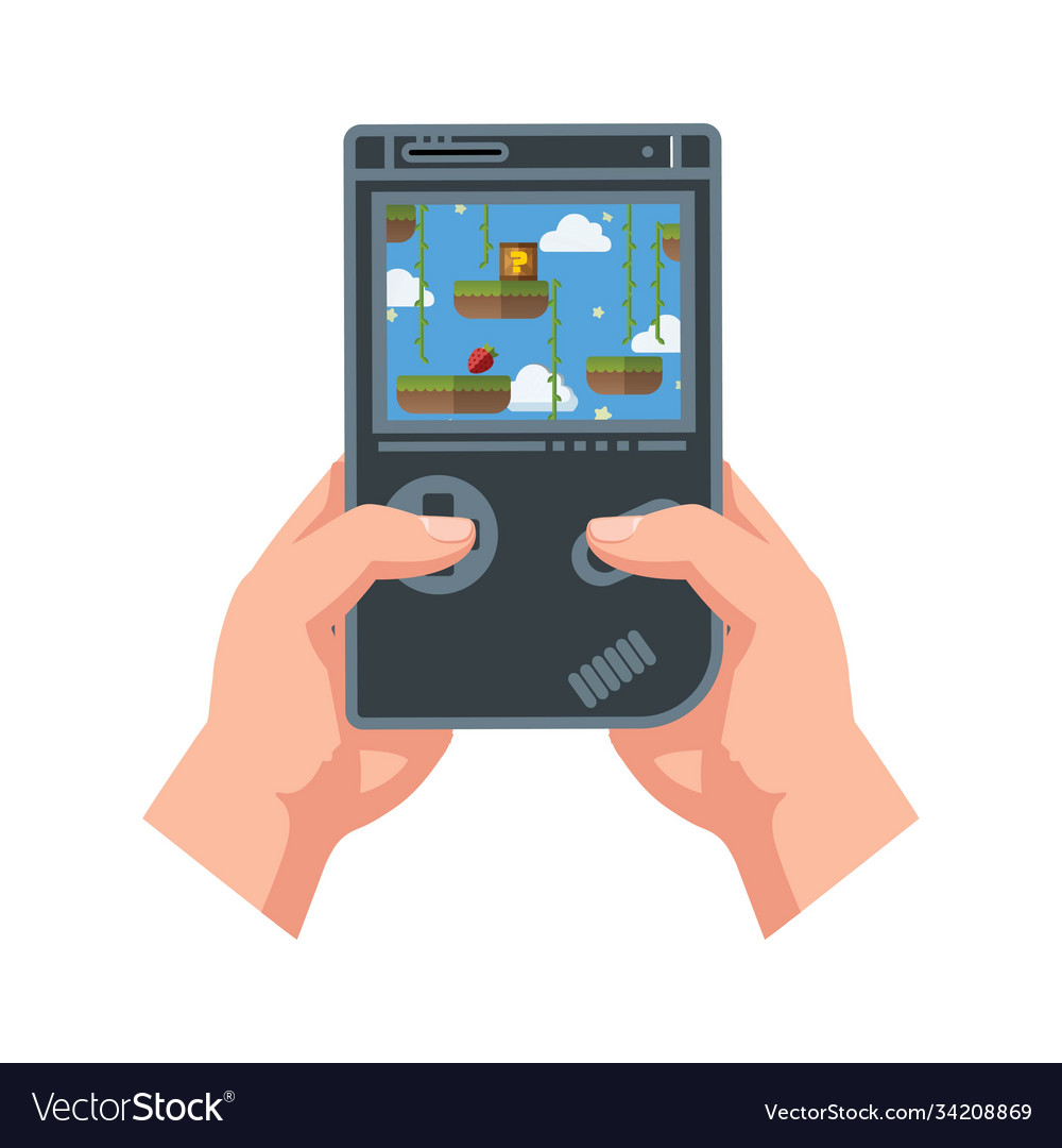 Flat design playing nostalgic games in game