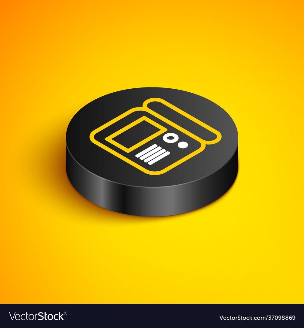 Isometric line house intercom system icon isolated vector image Isometric line house intercom system icon isolated