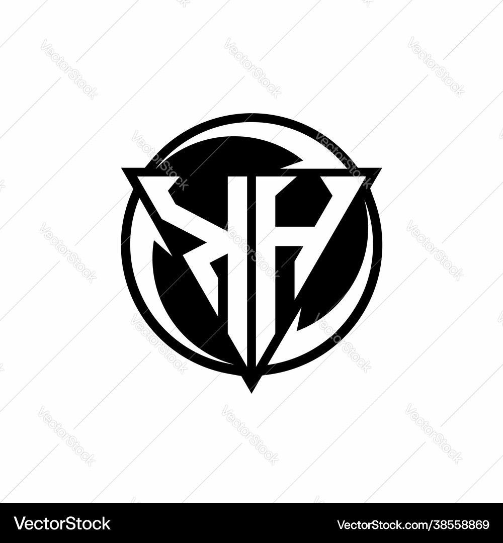 Kh logo monogram design template Royalty Free Vector Image